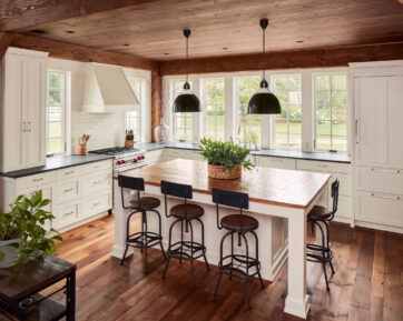 warm, wooden kitchen