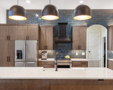 deep blue kitchen