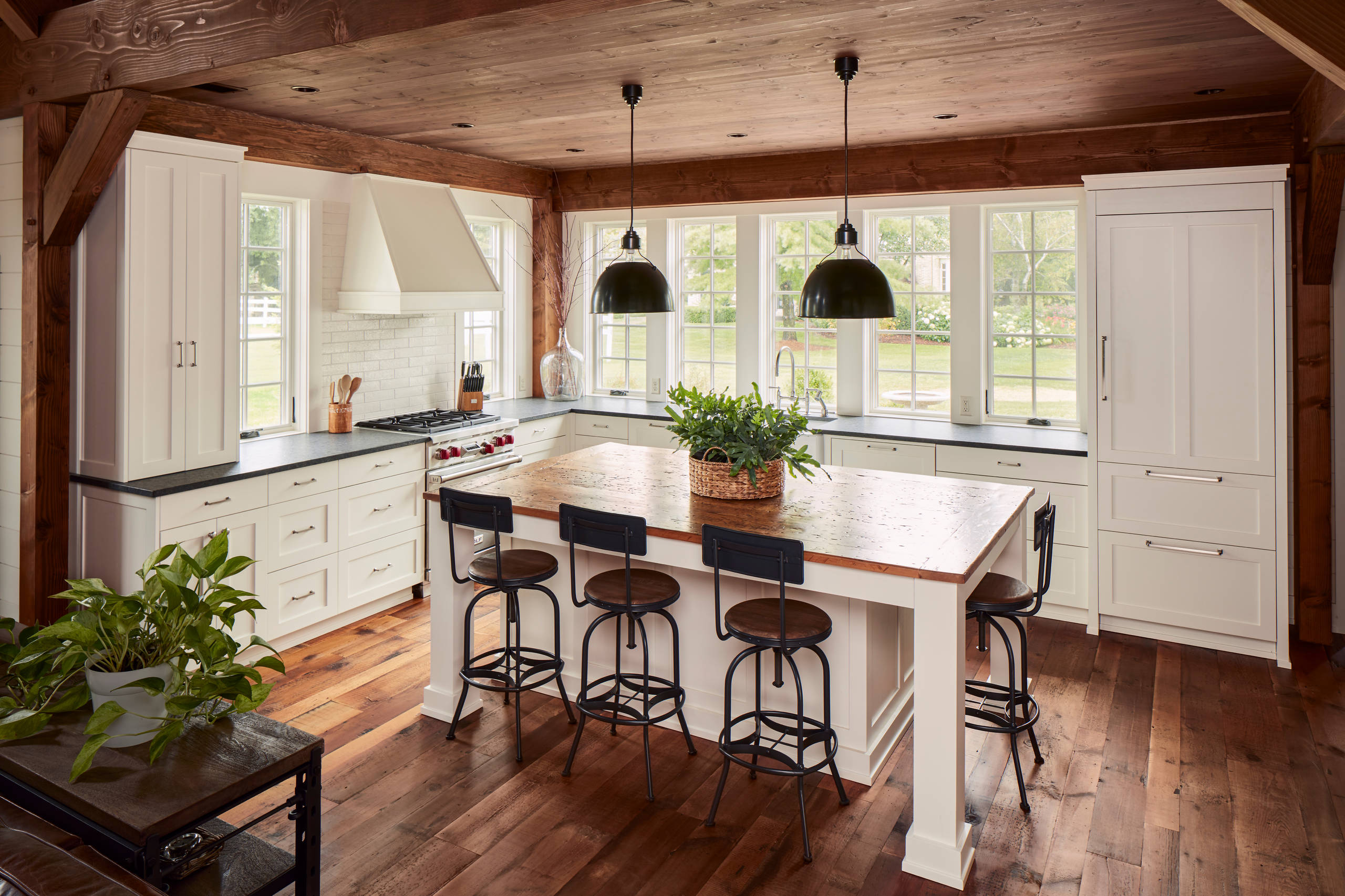 warm, wooden kitchen