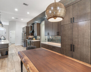 mulit-colored kitchen
